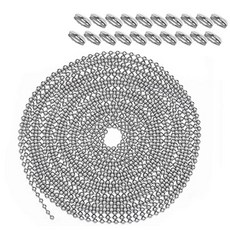 [미국] 524536 Metal Fan pull chain extension ceiling fan chain connector Diameter 3.2mm 16 Feet Long