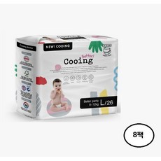 쿠잉 베러 팬티형 기저귀 유아용, 208매, 대형(L)