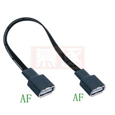 USB 2.0 A 수-암 90 각도 연장 어댑터 케이블 USB2.0 수-암 오른쪽 왼쪽 아래 위 검정색 케이블 10cm 20cm 50cm, 41.1M - AMST1-AF - 이미지 2