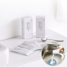 화장실 싱크대 하수구 배수구 클리너 청소 세정제 냄새제거, 12회분(12포)
