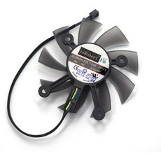 inRobert 맨투맨 기가바이트 컴퓨터 PC부품 그래픽 카드 FD8015U12S 75mm 4Pin Graphic Card Fan Replacement for ASUS HD77, 1개