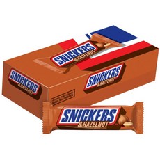 Snickers Hazelnut Singles Size 스니커즈 헤이즐넛 1.76oz 24개입, 1개