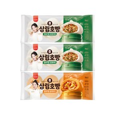 [보아스몰] 삼립 야채호빵 2봉 + 피자호빵 1봉, 3개, 360g