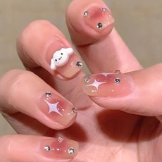 걸스코코 럭셔리 스톤 네일팁 셀프네일 인조손톱 화려한네일 모음전51종, 2개, NAIL-N462