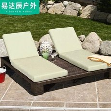 수영장 해변 야외용 썬베드 맞춤 야외침대 야외레저정원 비치의자 야외수영장 등나무베드 2인용 침대, 02 2인용 침대 + 파라솔