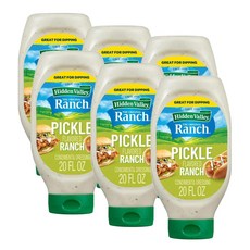 히든벨리 이지 스퀴즈 피클 플레이버 랜치 드레싱 Hidden Valley Pickle Flavored Ranch, 6개, 591ml
