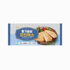 굿프랜즈 통가슴살치킨까스 1000g 냉동 국산닭가슴살, 1개