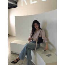 서진맘 여성스러운 타이넥 셔링 긴팔 블라우스 진맘 여성스러운 타이넥 셔링 긴팔 블라우스