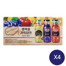 델몬트 행복을 가득담아 180mlx12병x4set (토마토+감귤+포도 각 4병)