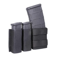  Esstac 5.56 1+2 갭 KYWI 매거진 파우치, 검은색, 부착 방법 없음 