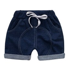 여름 새 아기 키즈 소년 소녀 짧은 바지 캐주얼 만화 인쇄 Bowknot 편안한 모방 카우보이|청바지|