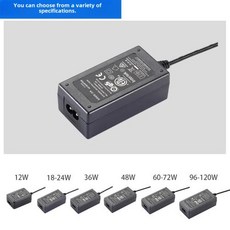 Deepen Factory 다목적 범용 전원 컨버터 전원 공급 어댑터 5v 3a 6v 5a 12v 6a 24v 4a 9v 4a 48v 2a, 7) 블랙 24v2a