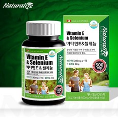 [넛츄] Naturalize 항산화 관리 비타민E 토코페롤 & 셀레늄 90p (3개월), 90정, 3박스