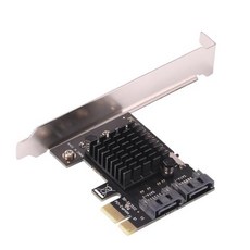 PCI-E 10 포트 SATA3.0 PCI-E 1X 확장 카드 PCI Express 3.0 GEN3 6Gbps 컨버터 어댑터 (ASM1166 어댑터 액세서리 용), 7.X1 to 2 Port SATA