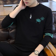 봄가을 계절 남성의류 청유소년 라운드넥 남자 학생 트렌드 INS 드랜드