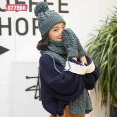 677888 모자 목도리 장갑 세 세트