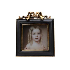 SYLVIA'S SHOP 7.6x7.6cm(3x3인치) 소형 빈티지 사진 액자 미니 앤티크 화려한 사각형 사진 액자 탁상 및 벽 디스플레이용 레트로 홈 데코 포토 갤러리 아, 2.5 x 3.5 Oval, 브론즈 골드, 브론즈 골드