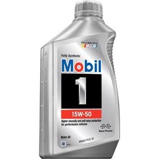 모빌원 모빌 1 94002 15W-50 합성 모터 오일 - 쿼트 6팩, 1 Quart (32 Ounce)/ (Pack of 6, 6개, 946ml