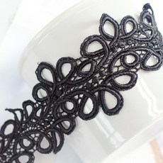 블랙 모티브 레이스 (폭 7cm 길이 2.7m)