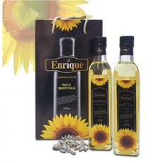 해피다다몰 블랙라벨 엔리끄 해바라기씨유100% 500ml (1+1) 다양한 영양성분 모은 음식에 다양하게 사용 집들이 선물