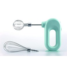 Wynboop MINI 가정용 무선 전기 핸드 믹서 USB 충전식 휴대용 에그 비터 탈착식 젓는 거품기 4가지 속도 모드 2개 집에서 주방 베이킹 경량 휴대용(그린) 233, Green