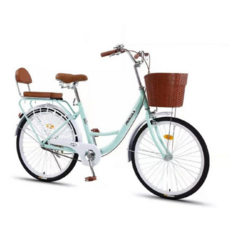 일본식 자전거 여성용 감성자전거 전시용 인테리어용, 민트색 26인치 남성용