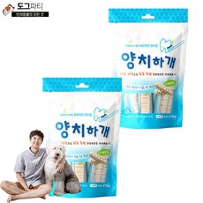 양치하개 덴탈케어 스케일링 유산균 14p 24p 강아지 양치 덴탈껌, 2개, 스케일링 14p (210g) - 양치하개