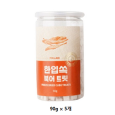 반려동물 한입쏙 북어 트릿 동결건조간식 90g, 5개 