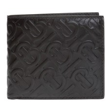 버버리 BURBERRY 8017645 모노그램 가죽 반지갑 블랙, 상세확인