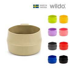 [윌도] Wildo 캠핑용 접이식 컵 폴더컵 라지, 올리브, 1개