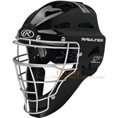  야구 심판 낭심 보호대 Rawlings 하드 캐쳐 프로텍터, 검은색-성인용 일체형 둘레 55-61cm, 성인용 일체형 헬멧 머리 둘레 55-61cm, 1개 