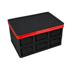 코스트코폴딩박스 캠핑폴딩박스 방수팩 캠핑수납박스 캠핑용품 트렁크정리, 폴딩박스/중형/블랙, 1개