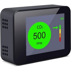CO2 이산화탄소 감지기 실내 공기질 모니터 휴대용 홈스쿨 오피스 여행용 USB 충전식 미터 테스터기