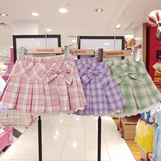 키즈체크스커트