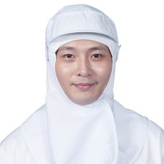 CA42 양옆 마스크걸이 위생모 어깨 덮개 스판 캡 청결, CA42 흰색, 1개