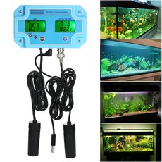 전문가용 3 in 1 계량기 물 감지기 멀티 파라미터 디지털 트라이 다기능 수질 모니터 pH EC TDS TEMP, EU Plug, pH TEMP TDS, 1개