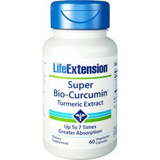 Life Extension 슈퍼 바이오-커큐민 400mg 베지테리안 캡슐, 60정, 1개