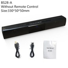 해외 20W 무선 블루투스 스피커 TV 사운드 바 3D 스테레오 홈 서라운드 사운드 바 전화 PC 극장 TV 스피커, BS28B with remote[202861864]_, BS28B with remote[202861864], 상세 설명 참조1