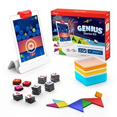Learning Resources 코딩키트 장난감 블록 6 7세 유치원 초등 교육 오스모 아이패드 용 Genius 스타터 키트 새 버전 5 가지 실습 학습 게임 6 10세 문제 해결 창의성 STEM 오스모베이스 포함-90887, 01.불 태블릿, 단일옵션