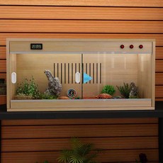  도마뱀 타란튤라 레게 가로 레오파드게코 사육장 인큐베이터, 50x30x32 둥근 통풍구 