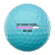 Tiny Human Loading Non Gender Specific Birth Announcement Golf Ball 3개 세트 다양한 색상 옵션 - 커스텀골프공