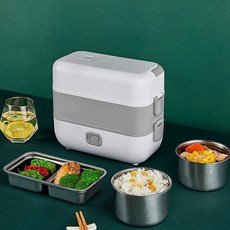 보온 도시락통 가열 직장인 런치박스 전기 스팀보온, 1개, 화이트