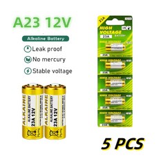 단추배터리 배터리 23GA 5 MS21 초인종 V23GA MN21 알카라인 GP23A A23 12V 개 A23S L1028 드라이 셀용 E23A 리모컨 LRV08 EL12 23A, 5개