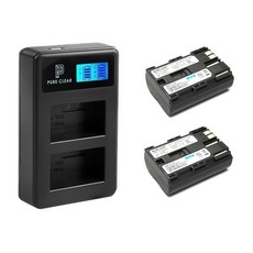 퓨어클리어 캐논 BP-511 BP-511A 2구 LCD 호환충전기1+호환배터리2 충전셋, 1개