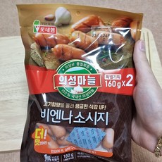 5분마켓 롯데 의성마늘 비엔나 160g+160g, 160g, 2개