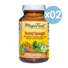 MegaFood 메가푸드 갑상선 싸이로이드 스트렝쓰 60정 2팩 Thyroid Strength, 2개
