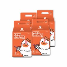 [앙블랑]킵프렌즈 기저귀 팬티형 6단계 여아x4입, 단품