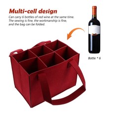 가방 토트 맥주 선물 펠트 보관 파우치 여행 병 위스키 디캔터, Red25.00X18.00X16.00, 1개