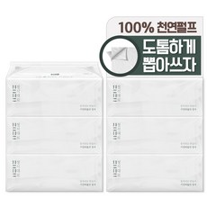 정석대로 뽑아쓰는 3겹 키친타올 무형광 주방 키친타월, 100매, 6개