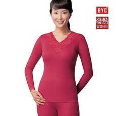 여성내복 동의발열 레이스 여자 동내의 상하세트 잠옷 90 보라